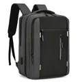 Business-Reiserucksack für Laptops mit USB-Anschluss und mehreren Staufächern - Dunkelgrau