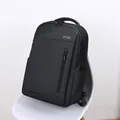 Black business laptop backpack with waterproof texture and large capacity - Black