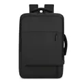 Zaino professionale da uomo in nero dal design minimalista con tessuto Oxford durevole - Nero