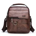Sacoche business en cuir PU marron avec poignée supérieure et bandoulière réglable - Style 1106 Marron