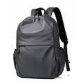 Minimalist charcoal grey waterproof laptop backpack with ergonomic straps and matte finish - Dark Gray