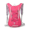Waterproof pink outdoor cycling hydration backpack with breathable mesh shoulder straps - Pink