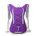Waterproof purple cycling backpack with adjustable mesh straps for hiking and outdoor sports - Purple