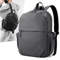 Zaino porta PC grigio minimalista da uomo con tessuto opaco e impermeabile - Grigio