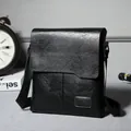 Classic black leather messenger bag with flap closure and adjustable shoulder strap - Single Bag Style / Khaki