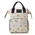 Mochila de maternidad de gran capacidad en blanco roto con lindos estampados de osos - Oso rosa