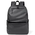 Water-resistant dark grey 15.6 inch laptop backpack with minimalist business casual design - Gray