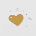 Etichetta in metallo a cuore dorato da 3cm con foro per gioielli fai-da-te e decorazioni - 3x3cm / Oro