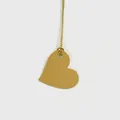 Eleganter goldener Herzanhänger mit mattem Finish und feiner Kette für DIY-Geschenke - 3x3cm (ai-50 Stück/Packung) / Gold