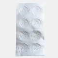 Silberne Wachssiegel-Aufkleber mit Rosenrelief für Geschenkverpackungen und Briefe - Rose / 6.5x13cm / Silber