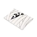 Close-up of white Halloween mummy pillow gift box with cute cartoon eyes design - Mummy