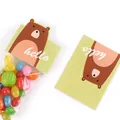 Süßes Bären-Geschenkset mit Klarsichtbeuteln für Süßigkeiten und Cartoon-Karten mit Text - Süße Bären-Header-Karte / 20er Set