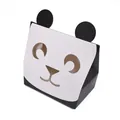 Cute panda shape folding paper candy box made of premium white cardstock with die-cut design - Panda Shape / 300g White Cardstock / Black and White