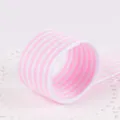 Ruban rayé rose et blanc en polyester pour emballage cadeau et loisirs créatifs - Wide Ribbon / Rayures Rose Blanc