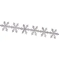 Continuous 10m silver snowflake ribbon with metallic finish for Christmas decor - Snowflake / Silver