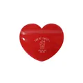 Red heart-shaped self-sealing plastic gift bags with sweet patterns and zipper closure - Red