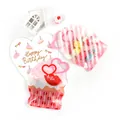 Cartoon cupcake and heart shaped gift bags with a Happy Birthday card set - Heart Cupcake Style