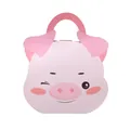 Niedliche rosa Schweinchen-Geschenkbox aus Papier mit Griff für Süßigkeiten und Snacks - Schweineschwester / 19*18*7cm