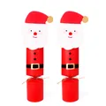 Scatole regalo creative a forma di Babbo Natale per caramelle con design rosso festivo - Babbo Natale / 10 Pezzi/Confezione (Diametro 5cm, Corpo 9cm)