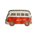 Sac cadeau en forme de bus rouge avec fenêtre transparente pour emballage de bonbons - Style de Bus Mignon / 19.5x12cm