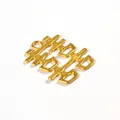 Golden double happiness metal charm for wedding gift box and invitation DIY decoration - Xi Character Pendant