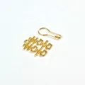 Golden Double Happiness metal charm and safety pin for wedding candy box and card decor - Double Xi Pendant With Pin