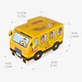 Yellow school bus party favor box with size dimensions 16x13.5x9cm for school events - New Yellow