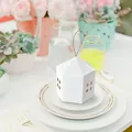 White house-shaped gift box with twine handle and cutout windows for wedding favors - 8.5*8.5*6.5cm (10 Pieces/Pack) / White