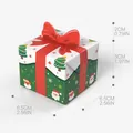 Mini Christmas gift box with red bow and cartoon Santa Claus patterns for party treats - 3D Bow Style / 10 Pieces/Pack (6.5cm x 6.5cm x 5cm)