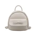 Mini zaino chic bianco crema con dettaglio fiocco in pelle e spalline regolabili - Bianco