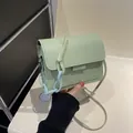 Borsa a tracolla verde menta chic con decoro a nodo e catena spessa alla moda - Verde