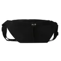 Sleek black crossbody fanny pack with durable nylon fabric and adjustable straps - Black