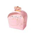 Rosa Geschenkbox in Kronenform mit Goldfolienprägung und elegantem Griffdesign - Mittel / Rosa