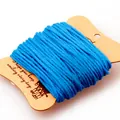 Cordón de algodón azul de 3mm en carrete de papel kraft vintage para manualidades - Azul