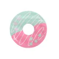 Pink and mint green donut-shaped resealable mini gift bags with cartoon star patterns - Star Pattern Donut Style (HB2006) / 11.5CM