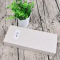 Rectangular cardboard gift box featuring black and white wave pattern and Merci label - Wave / 24.5x9.5x4cm