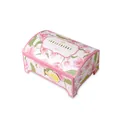 Caja de regalo de estilo europeo con estampado de lirios y cierre de corazón amarillo - Estilo Rosa