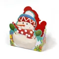 Caja de regalo navideña con patrón de muñeco de nieve en azul y rojo para dulces - Muñecos De Nieve; 10 Por Paquete (incluye Cinta Opp)