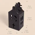 Halloween zwart hol spookhuis geschenkdoos 7x7x10cm voor snoep en koekjes - Hb0015 - Halloween Zwart Uitgehold Ontwerp (10 Stuks); 7*55*10cm (10 Stuks/verpakking)