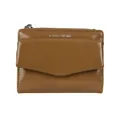 Portefeuille enveloppe en cuir marron pour femme avec fermeture et imprimé Forever - Marron