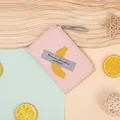 Pink zip wallet with banana pattern and Forever Sunshine text detail - Pink