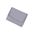 Minimalist lavender PU leather wallet featuring a soft pebble texture and white stitching - Light Purple