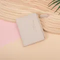 Kurze beige Geldbörse mit Kroko-Prägung, Gold-Reißverschluss und Forever Sunshine Druck - Weiß