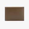 Minimalist brown lychee pattern leather wallet with premium stitching finish - Green