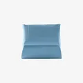 Minimalist light blue lychee pattern leather folding wallet with fine stitching - Light Blue