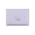 Petit portefeuille violet à trois volets avec nœud papillon pour femmes - Violet