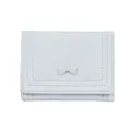 Cute light blue trifold wallet with bow decoration in high-quality faux leather - Light Blue