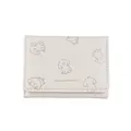 Kurzes dreifach faltbares PU-Leder Portemonnaie in Beige mit niedlichen Pudel-Motiven - Beige (Hundemuster)