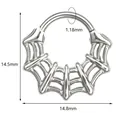 Septum-Ring aus 316L-Edelstahl mit Spinnennetz-Design und 14,8 mm Maßangaben - Silber Spinnennetz Stil (JC-241209-1 Silber) / 1.2*10mm