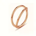 316L stainless steel rose gold double-layered hinged segment ring for piercings - 1.2*6 / Rose Gold
